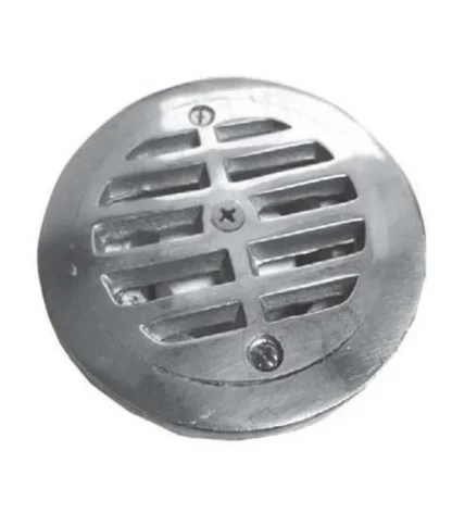 Rejilla antiolores redonda de aluminio 2″ – Cromada