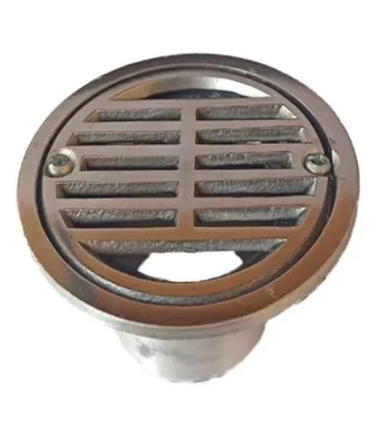 Rejilla de Baño Redonda de Aluminio 2″ – Cromada, Tubo Largo, Línea Económica