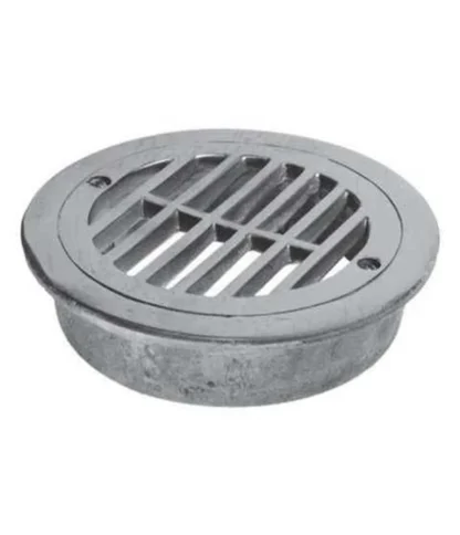 Rejilla de patio redonda de aluminio 4″ – Cromada