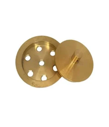 Rejilla de lavandería redonda de bronce 2″ – Con tapa