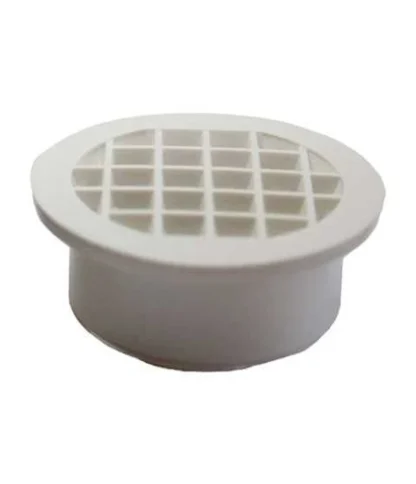 Rejilla de ventilación redonda de plástico 2″ – Blanca