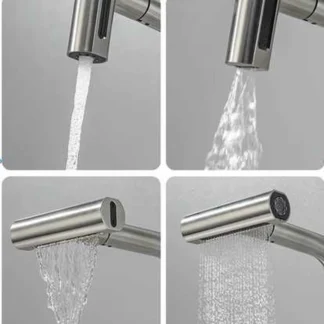 Llave Cocina Base Met., 2301Aqhs, Palanca, P/Gir. 4 En 1, Grafito; FIORI; IVA | 15 | FIO0105 SU