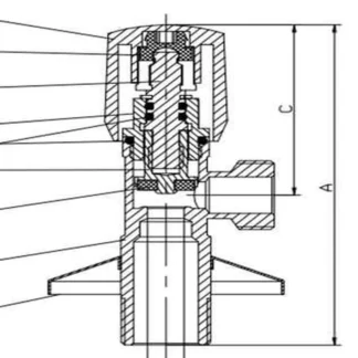 Llave Angular 1/2 X 1/2, Ll3055, M-M, Met., Triang.Cr.; DOUBLE LIN; IVA | 10 | 10075361 SU