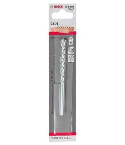 Broca Concreto 15/64 (6mm), CYL-1, L=60mm (100mm); BOSCH