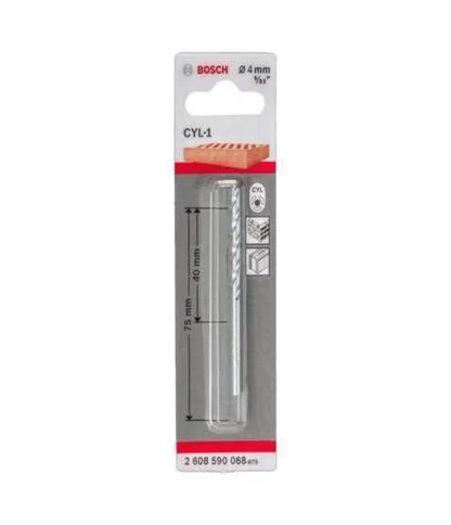 Broca Concreto 5/32 (4mm), CYL-1, L=40mm (75mm); BOSCH