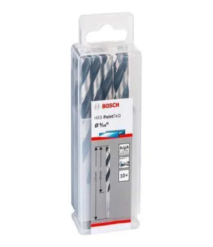 Broca Metal 5/16 (8mm), Point-Teq, L=83mm (116mm), Paq 10U; BOSCH
