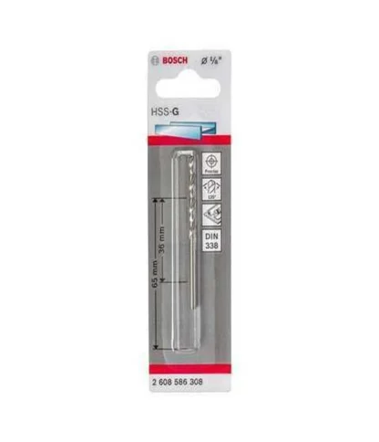 Broca Metal HSS-G 1/8" (3mm) BOSCH Rectificada 36mm