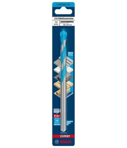 Broca Multiconstruction 12mm, CYL-9, Expert, L=90mm (150mm); BOSCH
