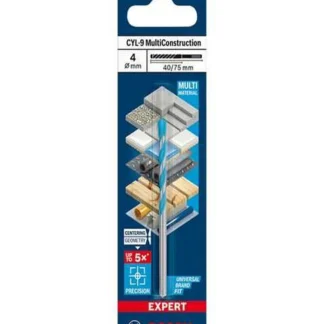 Broca Multiconstruction 4mm, CYL-9, Expert, L=40mm (75mm); BOSCH; IVA | 3 | 2608900604 SU