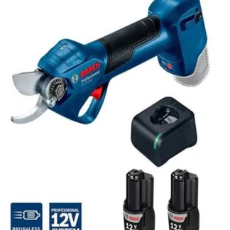 Kit Tijera De Podar Inalam. 12V, Pro Bruner 2B, Cargador + 2 Bat. 2,0 Ah; BOSCH; IVA | 3 | NA SU