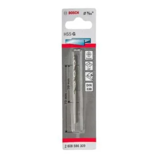 Broca Metal-Madera 9/64 (3.5Mm), Hss-G, L=39Mm (70Mm), 1 Und; BOSCH; IVA | 3 | 2608586309 SU