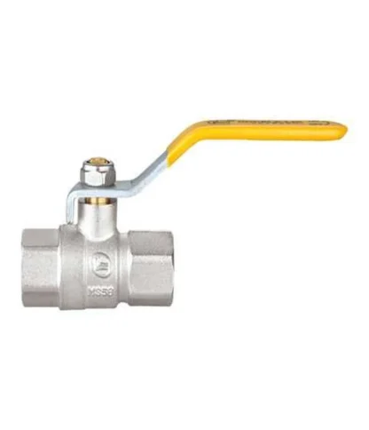 Válvula Esférica de Gas 1/2" DOUBLE LIN 1071 (Palanca Amarilla)