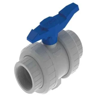 Valvula Esferica 1/2, Pvc, H-H Lisa, Doble Univ., Pesada, Bl.C/Azul, 3027; PCP; IVA | 15 | CA50000015_3027 SU