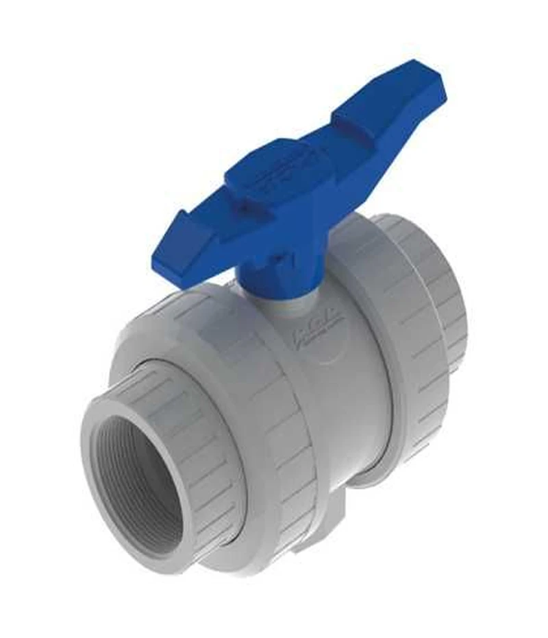 Valvula Esferica 1/2, Pvc, H-H Lisa, Doble Univ., Pesada, Bl.C/Azul, 3027; PCP; IVA | 15 | CA50000015_3027 SU