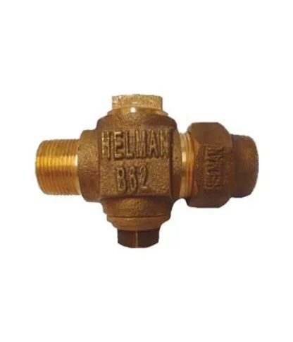Valvula Toma Incorporacion 3/4, Br., M Muller-Acople Cobre, B62; HELMAN