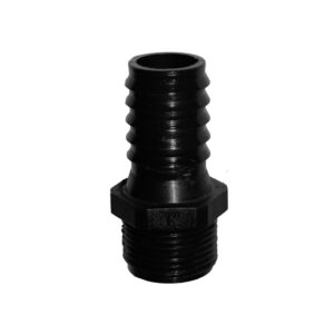 Adaptador macho flex para riego