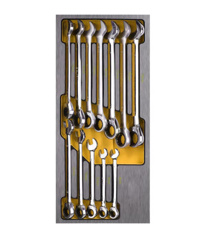 JUEGO LLAVES RATCHA 12PZS -ELAN TOOLS-