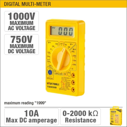 Multímetro digital UYUSTOOLS TSD830B 1000V AC/750V DC