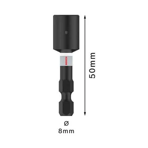 Dado Impacto, 8mm X 1/4 X 50mm, PRO Impact Control, (1 Und); BOSCH; IVA | 3 | 2608522351 SU - Imagen 4
