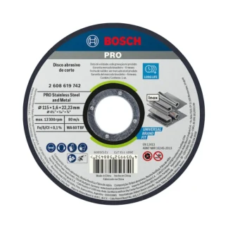 Disco Corte Metal 4-1/2 Pro Metal Bosch 115x1.6mm A46 S BF