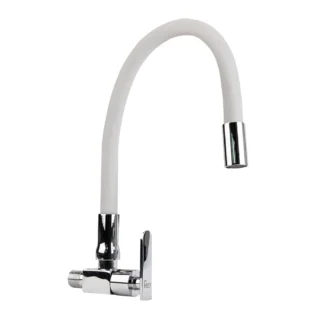 Llave Cocina Pared Met., MO-E016, Palanca, P/Flex., Colores; TW