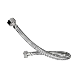 Manguera Abasto, Met., Lavabo, 1/2 X 1/2 X 40cm, Hembra-Hembra; TW