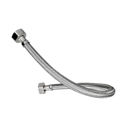 Manguera Abasto, Met., Lavabo, 1/2 X 1/2 X 40cm, Hembra-Hembra; TW
