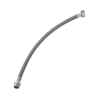 Manguera Abasto, Met., Lavabo, 1/2 X 1/2 X 40Cm, Macho-Hembra; TW