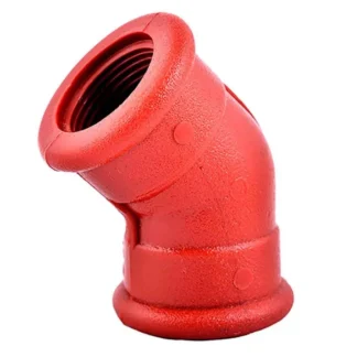 Codo 1/2 X 45, Pl., Npt, A/Caliente, Rojo; NAC