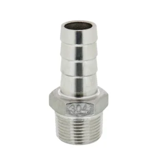 Adaptador Dentado 1/2, Macho, Acero Inox. 304, NPT, 150lb