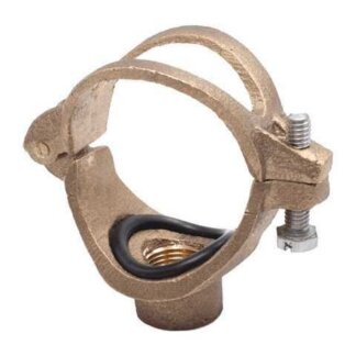 Collarín de derivación en bronce HELMAN 90 mm con salida roscada