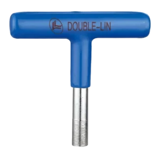 Llave maestra en T, válvula de corte azul, marca DOUBLE LIN LL1129
