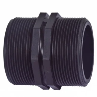 Neplo Corrido PVC Macho NPT Negro IRRITEC
