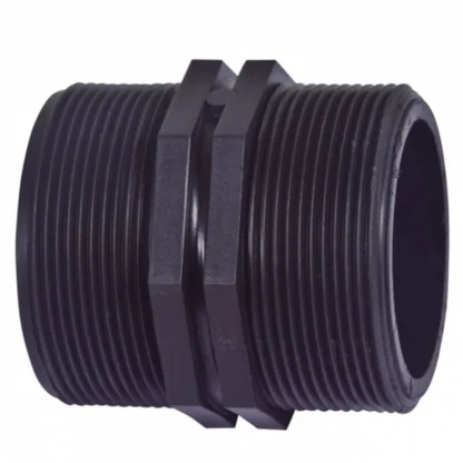 Neplo Corrido PVC Macho NPT Negro IRRITEC