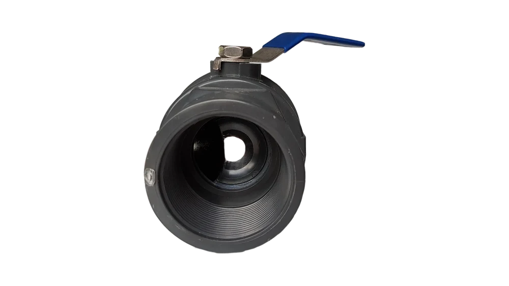 Valvula Esferica 1/2, PVC, H-H NPT, Compacta Ref., Gris C/Azul Metalico - Imagen 6