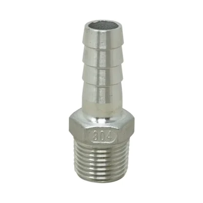 Adaptador Dentado Macho Acero Inox 304 NPT, 1/2 a 2 Pulg