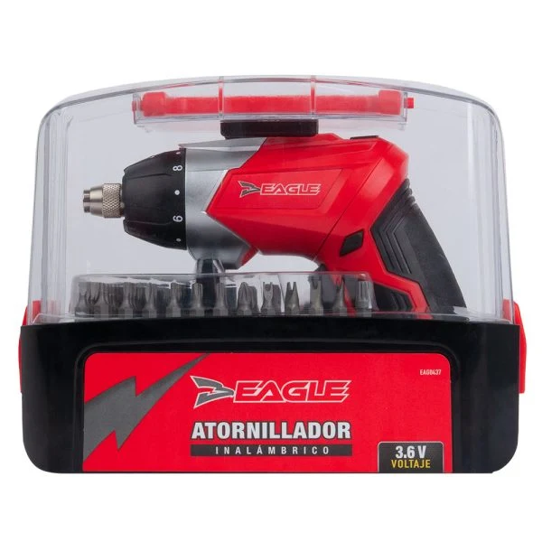 Atornillador Inalam. 1/4, 3.6V, Angular Cbz/Gir. + Linterna, C/Acc. - Imagen 5