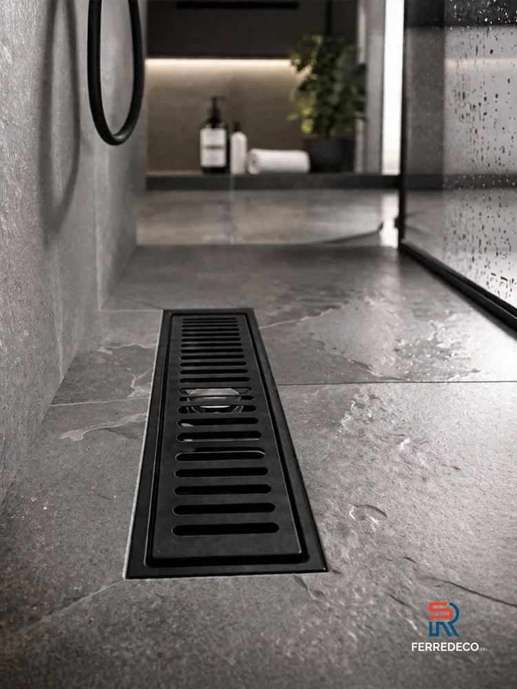 Rejilla Met. Rect. 600 X 100 X 80 (mm) (L/A/h), Acero Inox. Negro - Imagen 4