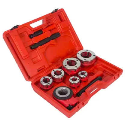 Tarraja Met. 1/2 a 2, NPT, Manual, PVC/HG, Maletin