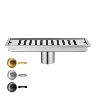 Rejilla Met. Rect. 300 X 100 X 80 (mm) (L/A/h), Buccino Silver, Acero Inox. Satin, Bpa0335