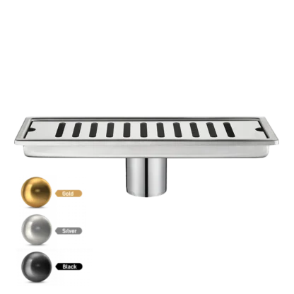 Rejilla Met. Rect. 300 X 100 X 80 (mm) (L/A/h), Buccino Silver, Acero Inox. Satin, Bpa0335