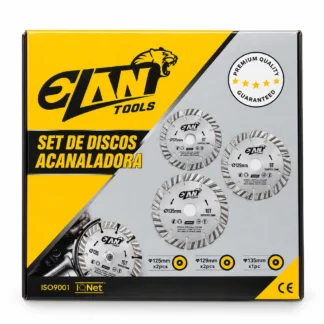 Set Discos Diamante 5pzs, P/Acanaladora BK-WC1353, 125mm(x2), 129mm(x2), 135mm (x1)