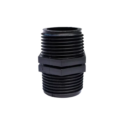 Neplo Corrido PVC Macho NPT Negro IRRITEC
