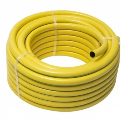 Manguera Jardin 3/4, Rollo 100m, Amarilla, Bicapa, 25Kg