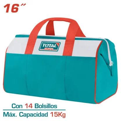 Bolso Herramientas 16, 15Kg, Marco Rigido, THT261625