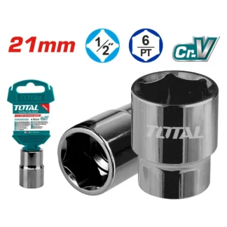 Dado Impacto Corto, 21mm X 1/2, Hex., Negro
